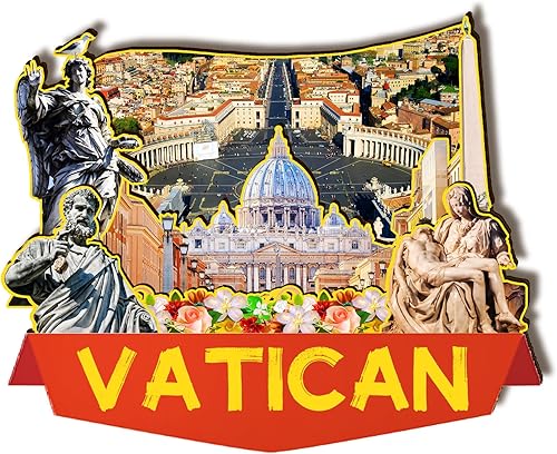 Miniatura 1 de Imán de madera del Vaticano Italia 3D para nevera, recuerdos coleccionables, decoraciones artesanales hechas a mano