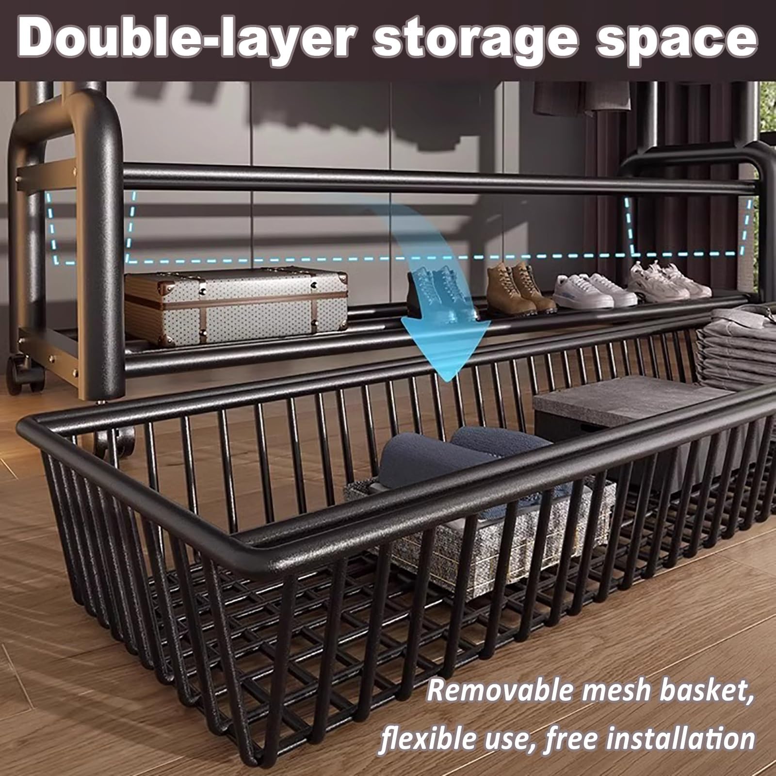 Colgador - Appendiabiti a rullo dorato per appendere vestiti, 80 cm, perfetto per armadi e decorazioni per la casa moderna