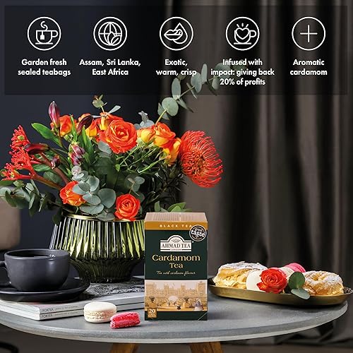 Ahmad Tea Té de cardamomo, 20 unidades (paquete de 6)