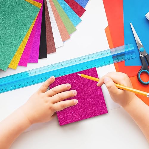 Miniatura 3 de Papel de cartulina con purpurina, 26 hojas de cartulina de colores brillantes, papel de cartulina con purpurina de doble cara A4 para proyectos de