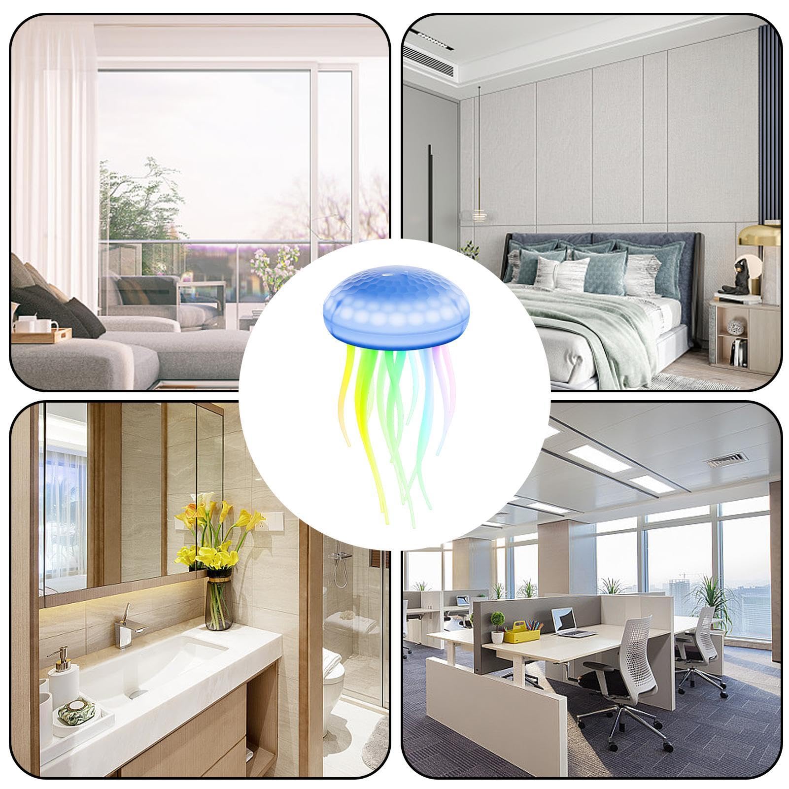 Luce notturna a LED con, lampada con Lampada ad attivazione vocale per | Lampada da comodino portatile, luce notturna RGB ricaricabile, lampada a forma di medusa carina da 1000 mAh per bambini adul