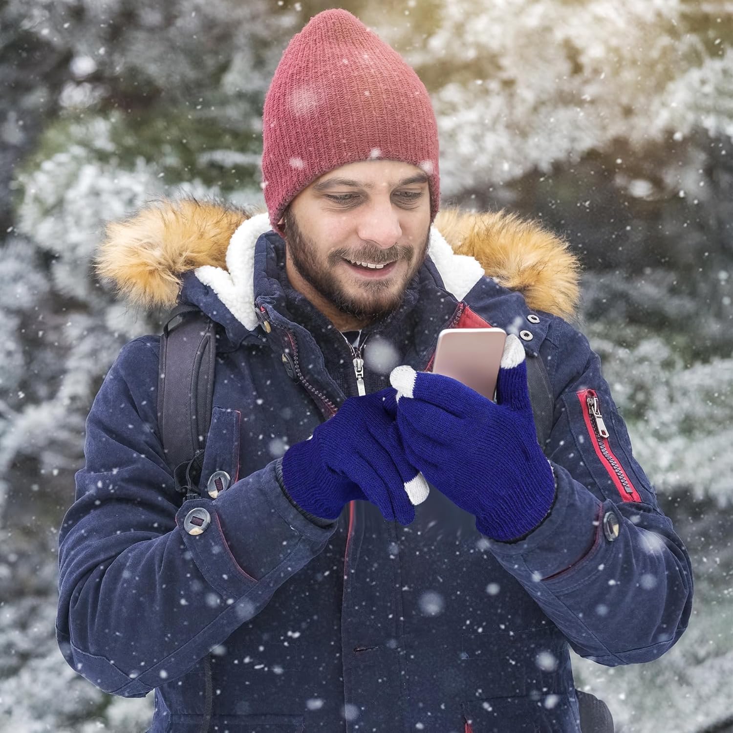 12 Pairs Winter Gloves Touch Magic Screen Gloves Stretchy Knit Cotton Gloves Bulk For Men Women Homeless Cold Weather - Image 5