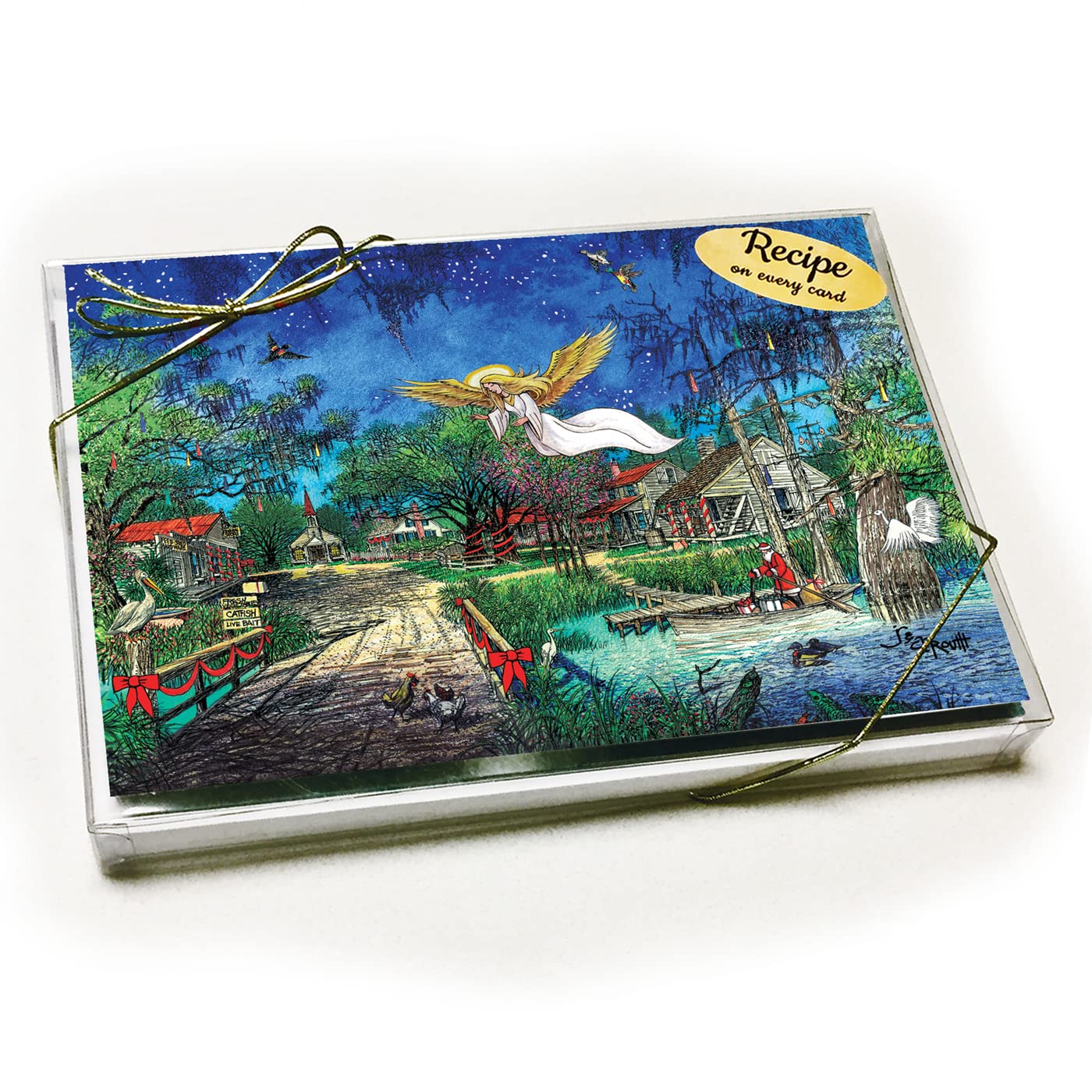 The ROUTH COLLECTION Louisiana Christmas Card with Recipe - River Angel