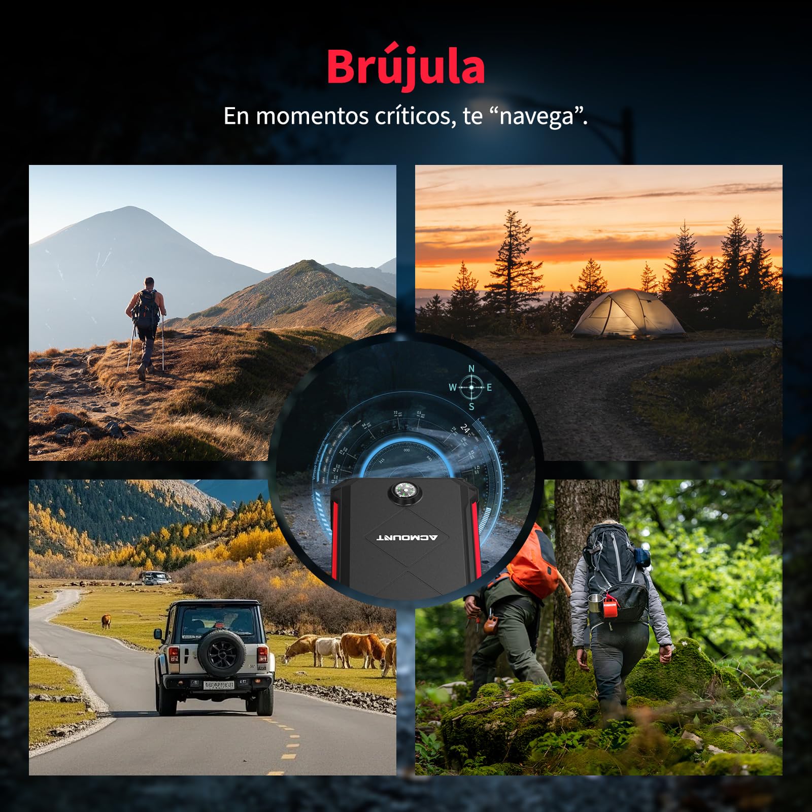 Arrancador de Coches 7000A, Arrancador de Baterias de Coche Booster Bateria 12V (hasta 12L Gasolina y 10L Diésel) con Pantalla LCD, Linterna LED de 600 Lúmenes