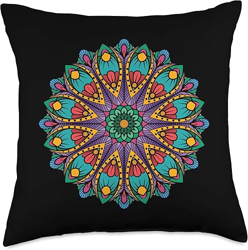 Esoteric India Namaste Spirit Buddha Regalos Mandala Meditación Zen Mantra Budismo Chakra Espiritual Regalo Throw Pillow Almohada de 18 x 18,