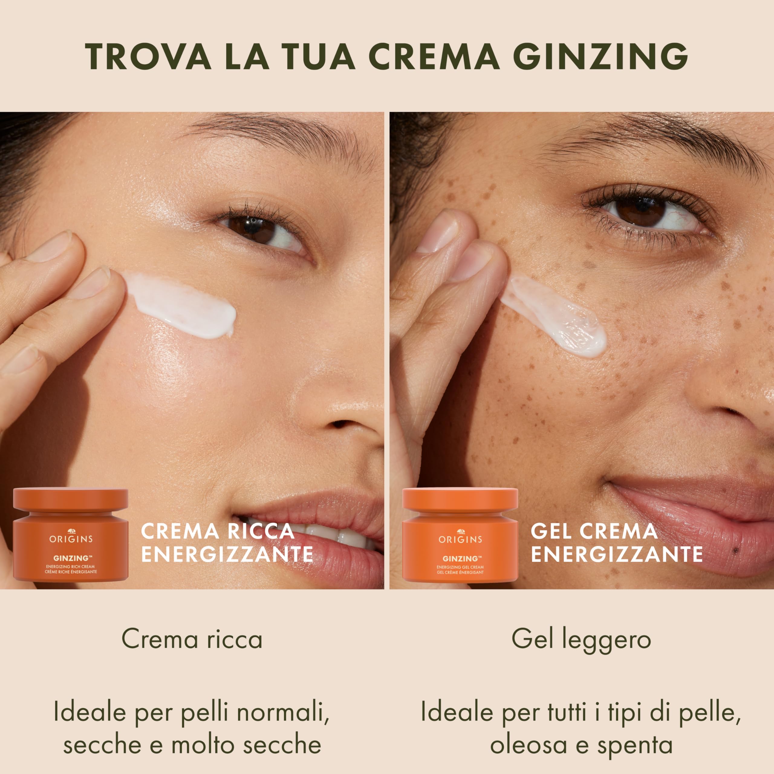 Origins GinZing Gel Crema Energizzante | Idratante viso ad azione illuminante | Con Vitamina C, Niacinamide, Ginseng e Caffeina