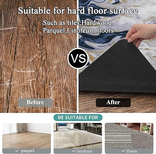 Miniatura 2 de Bsmathom Tapete para silla de oficina para suelo de madera o azulejos, 48 x 36 pulgadas, tapete grande antideslizante para silla de escritorio,