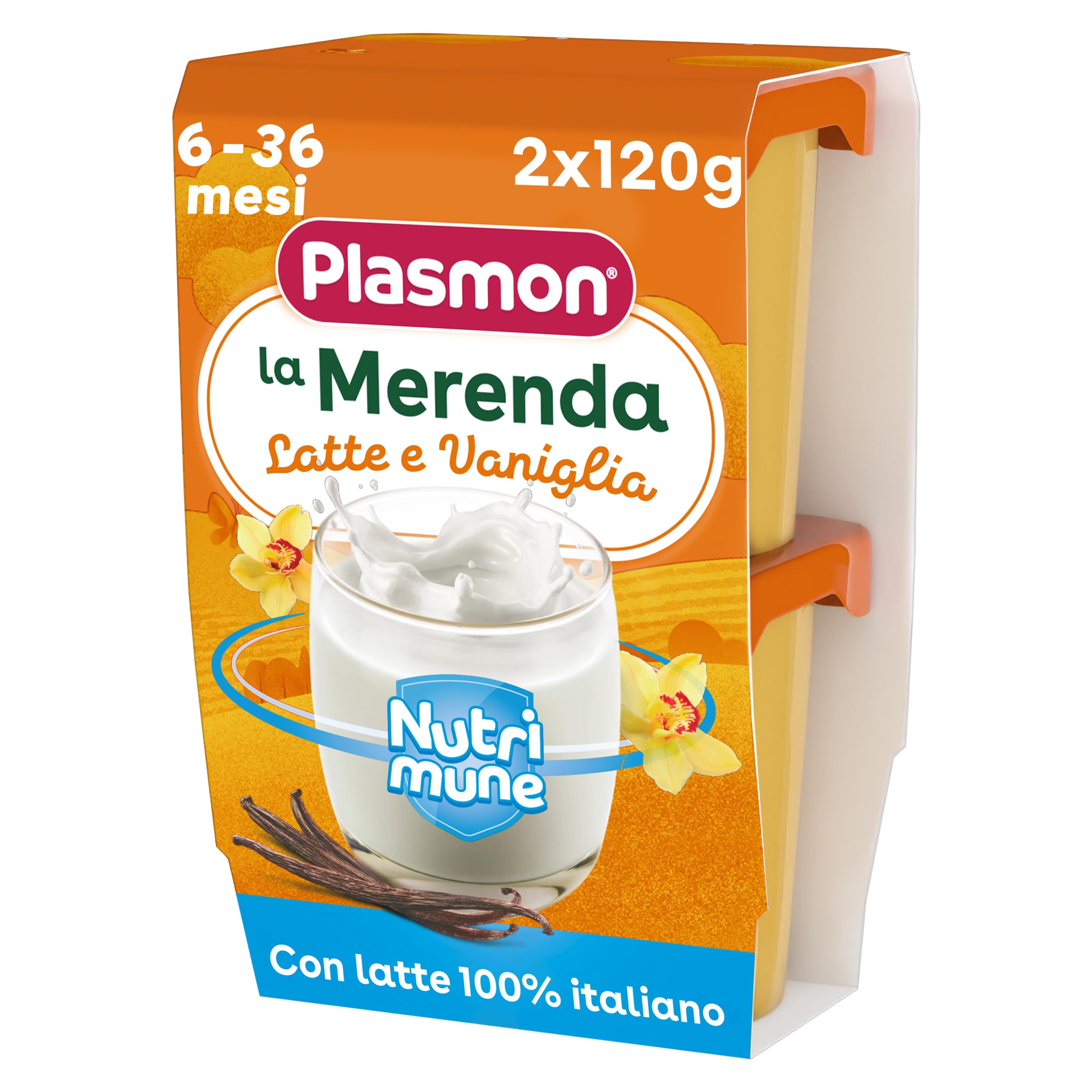 Plasmon Merenda Latte e Vaniglia 2x120g (12 Confezioni)