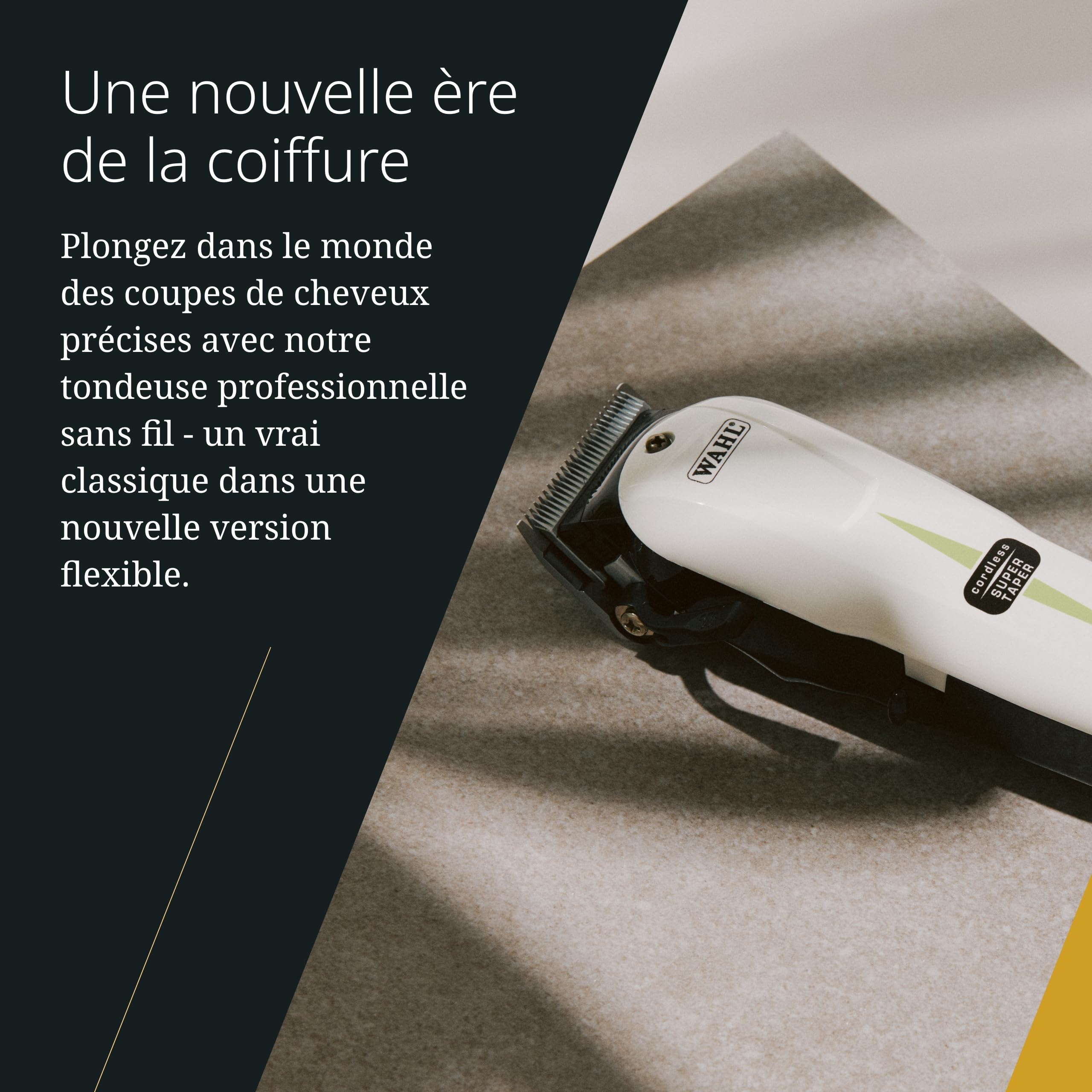 Wahl Cordless Super Taper, Tondeuse Professionnelle, Noir et Blanc