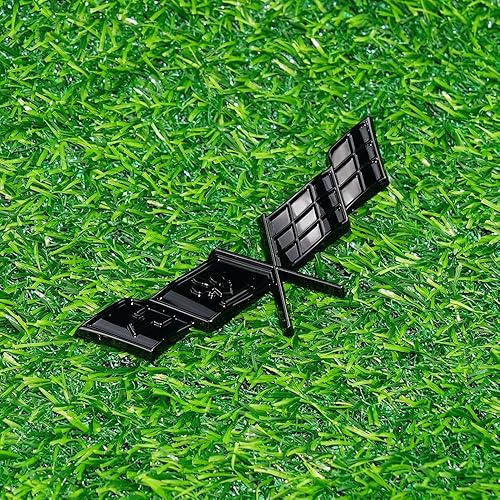 Miniatura 5 de 2 emblemas de guardabarros Corvette 1977-79 Crossflags 3D de repuesto para Corvette (negro brillante)