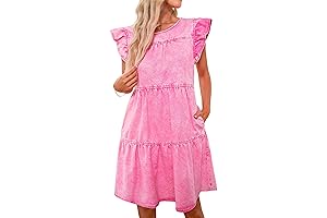 Adorable Denim Dress for Women Casual: 2024 Summer Babydoll Sleeveless Dress