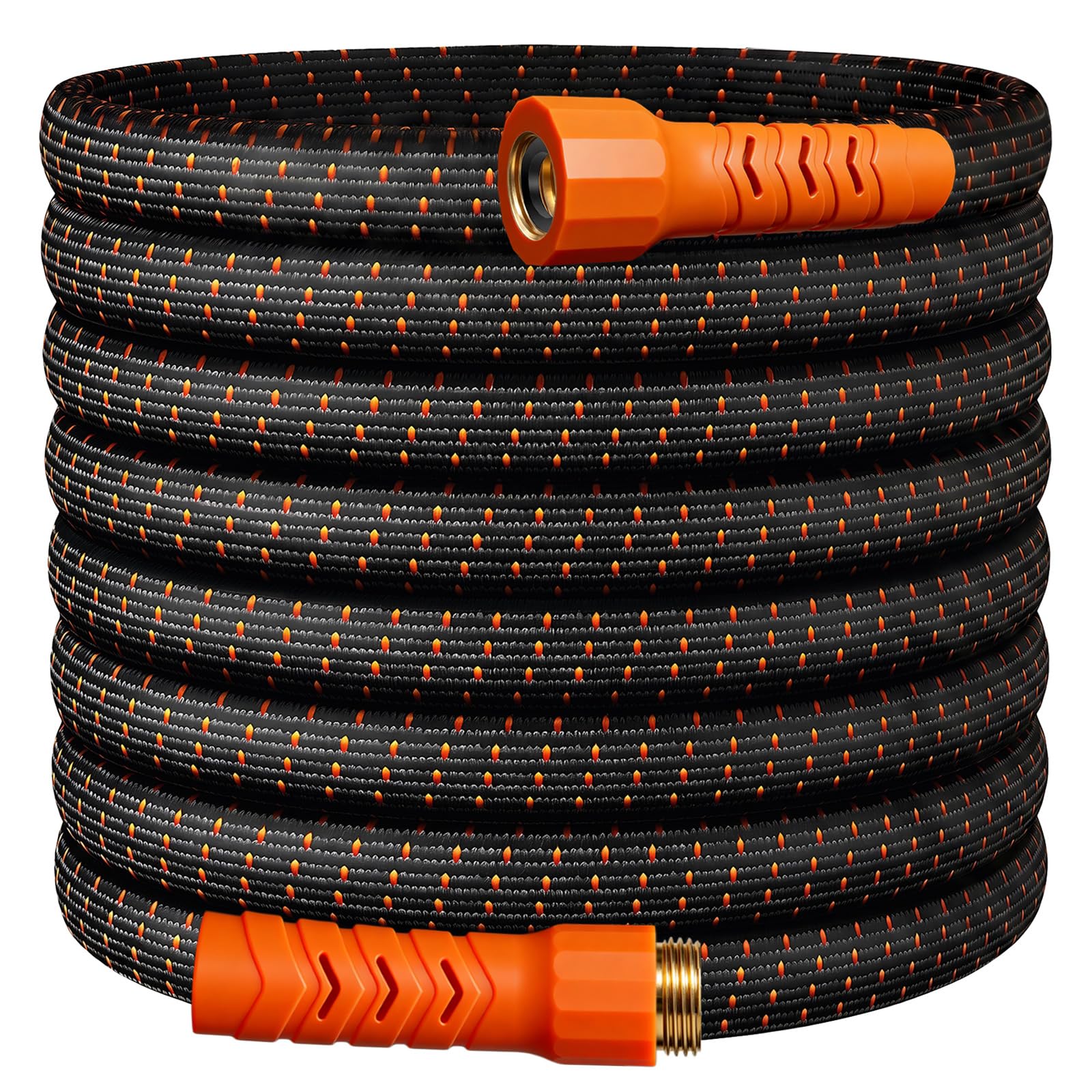 Manguera de jardín flexible de 10 pies, sin torceduras, cabeza de latón macizo, manguera de agua ligera para caravana, barco, lavado de coches, jardinería, patio, cámper, al aire libre, alta presión