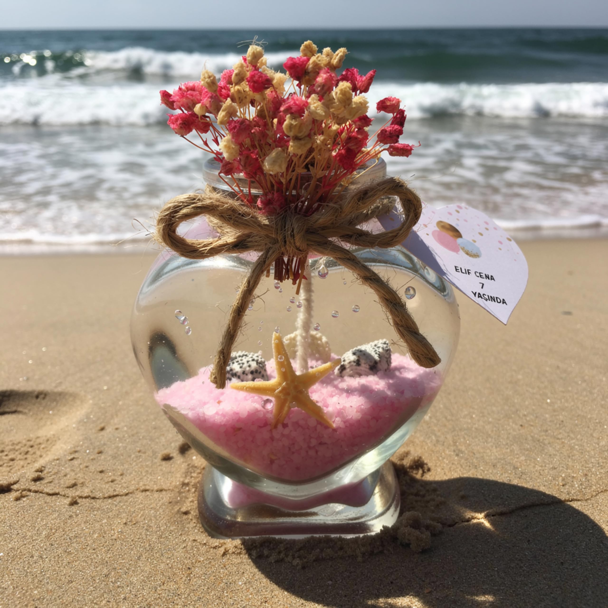 bomboniere matrimonio, bottigliette vetro Candele in un barattolo di profumate battesimo,vasetti vetro anni ragazzo, comunione, cresima,piccolo regalo (gel bianco sabbia rosa, set da 20)