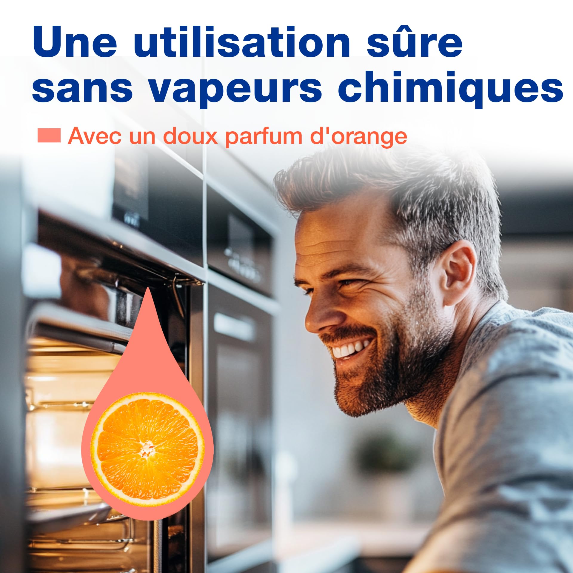 bio-chem Nettoyant four 1L + accessoires | Avec éponge, chiffon microfibres et pinceau - Dégraissant auto-nettoyant pour four, cuisine, barbecue