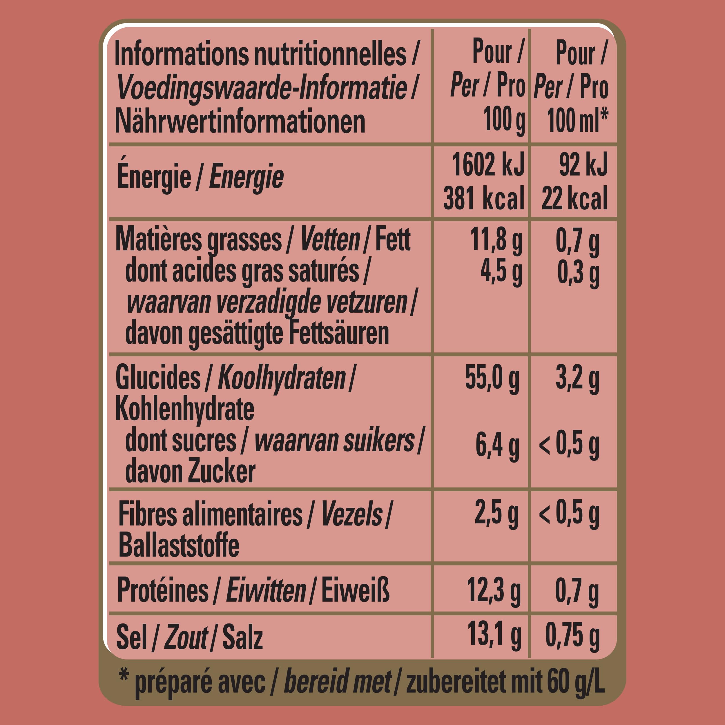 CHEF Jus d'Agneau Déshydraté - A Base de 9% de Viande d'Agneau - Gain de Temps en Cuisine - Aide Culinaire, Sauce, Fonds, Fumet - Boîte De 600g pour 10L à 20L