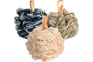 3 Pack Exfoliating Natural Bath Loofah Sponge