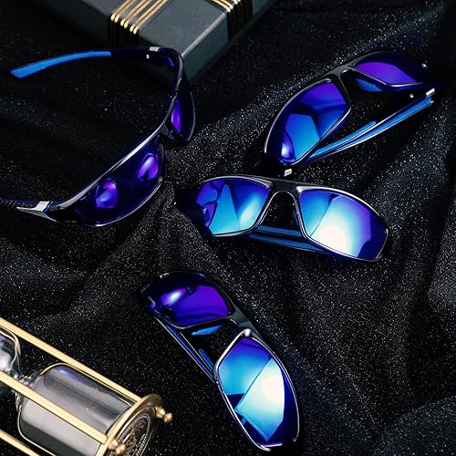 Miniatura 213 de TOODOO 4 Pairs Men Polarized Sunglasses with UV Protection Driving Glasses Sports for Sport Outdoor Activities