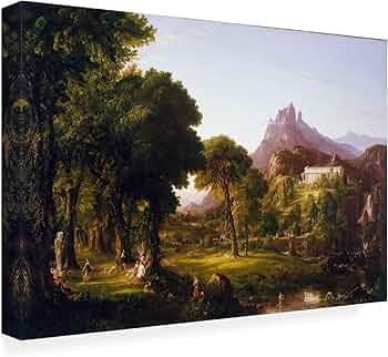Amazon.com: Wrapped Canvas Wall Art - Thomas Cole 'Dream Of
