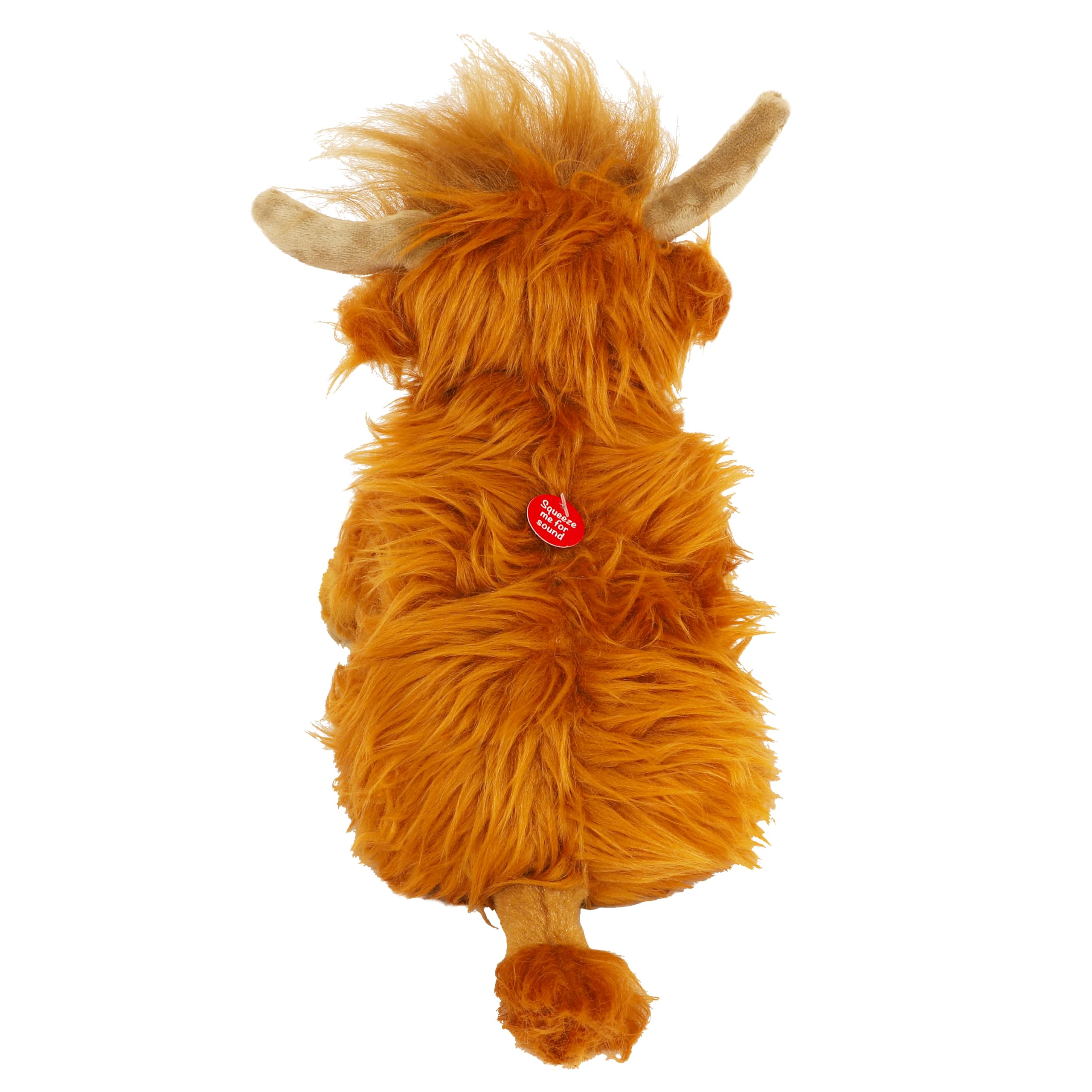 Toyland® 22.5cm (9") Plush Highland Cow With Sound Effect - Children's Soft Farm Toys - 18m + - Image 3