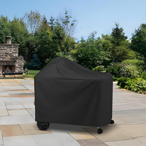 Miniatura 7 de Unicook Funda para parrilla compatible con parrillas Weber Performer Deluxe de 22 pulgadas, cubierta de barbacoa para exterior, resistente al agua,