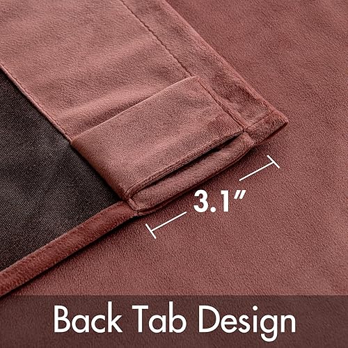 Miniatura 3 de MIULEE Cortinas de terciopelo de 90 pulgadas, 2 paneles, cortinas opacas de lujo para dormitorio, sala de estar, aislamiento térmico, cortinas de