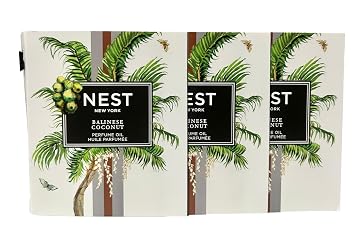 عطر NEST بالينيزي بزيت جوز الهند 1.5 مل/0.05 أونصة سائلة - قارورة SPLASH ON/DABBER مجموعة من 3 قوارير 3543