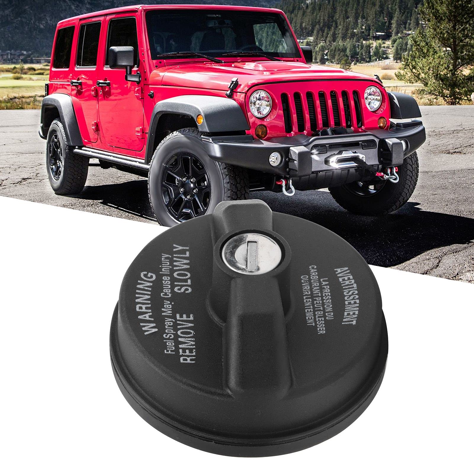 Zamykane korki gazu, wymienny korek zbiornika paliwa do Jeep Wrangler/Cherokee/Liberty/Grand Cherokee, 05278655AB Pokrywa zamka zbiornika paliwa Ave