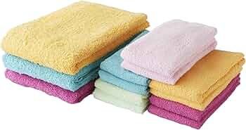 Amazon｜GamachaTowel フェイスタオル10枚+バスタオル3枚 (POPセット