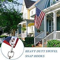 Vista 5 de ERKOON Ganchos de perno giratorios con ojo giratorio extra grandes de 4.23 pulgadas, capacidad de carga de 220 libras, clips de bandera de extremo