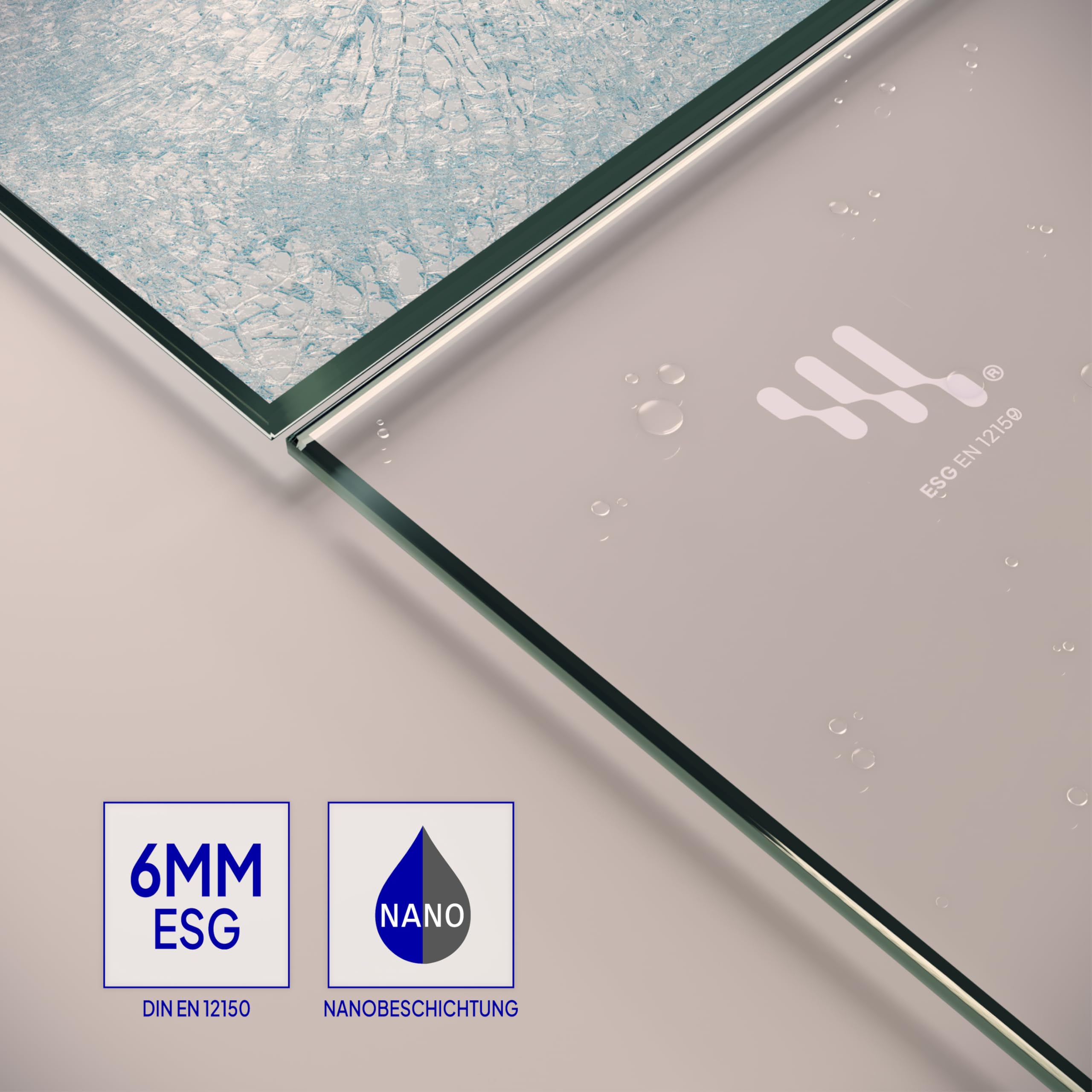 Stella Duschtür 79x190 cm - Nischentür aus 6 mm ESG Sicherheitsglas mit Nanobeschichtung, Verstellbereich 79–82 cm, transparente Duschabtrennung für Badezimmer