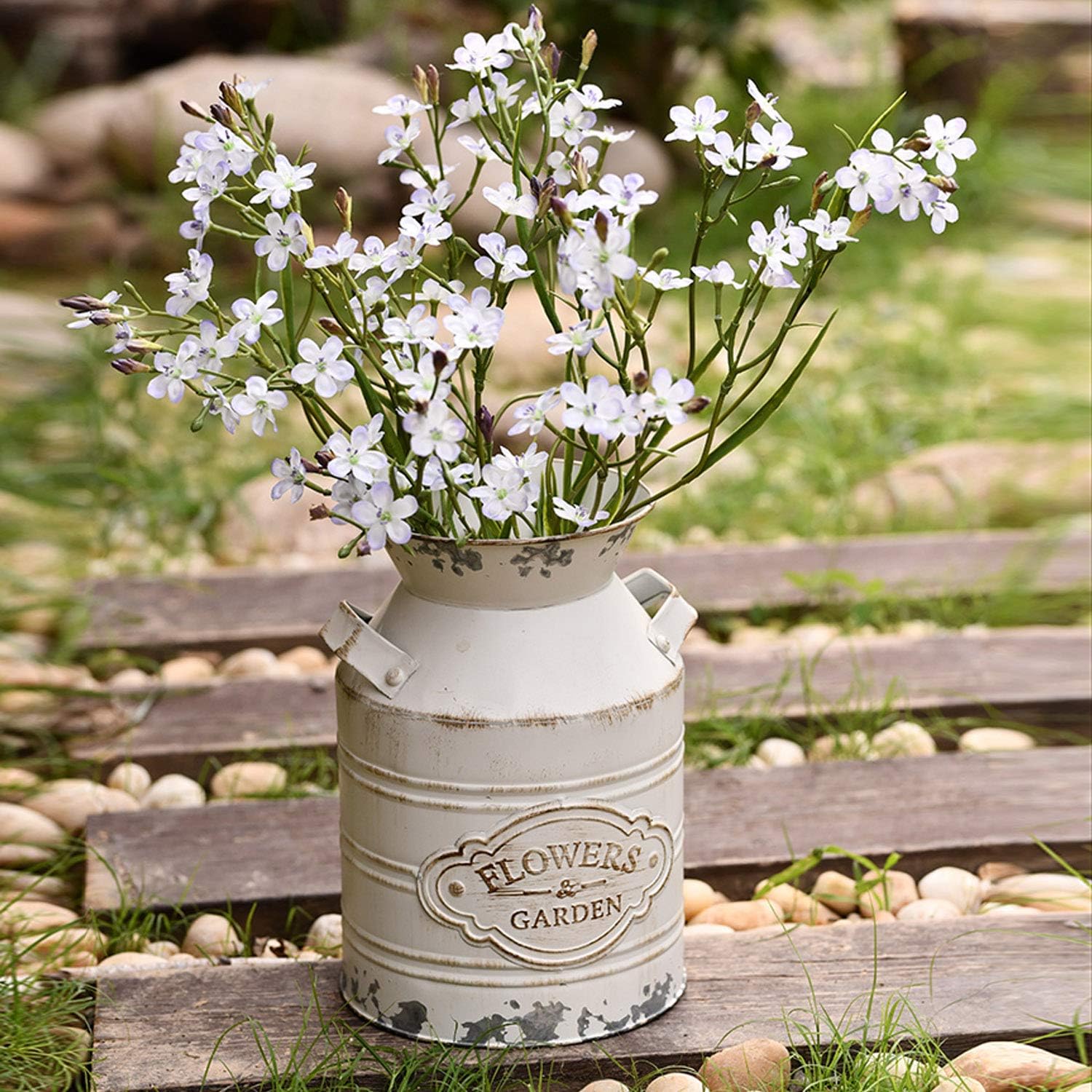 Rustic Metal Flower Vase