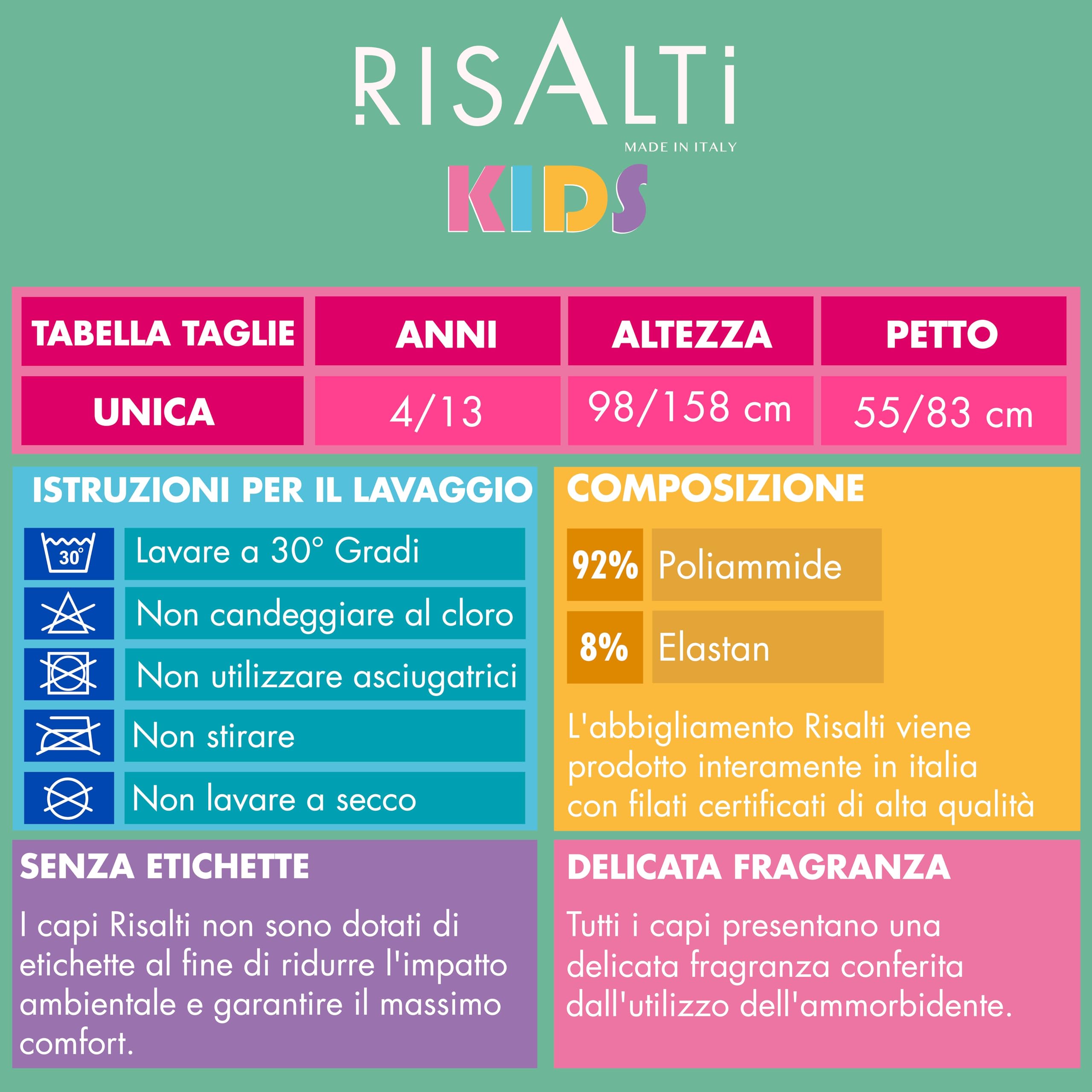 Risalti Gonna Bambina in Microfibra - Gonne Bambina Elasticizzate, Abbigliamento Bambina Seamless, Gonna Ragazza, Completo Bambina con Top Bambina e Bracciali Colorati Omaggio - Made in Italy