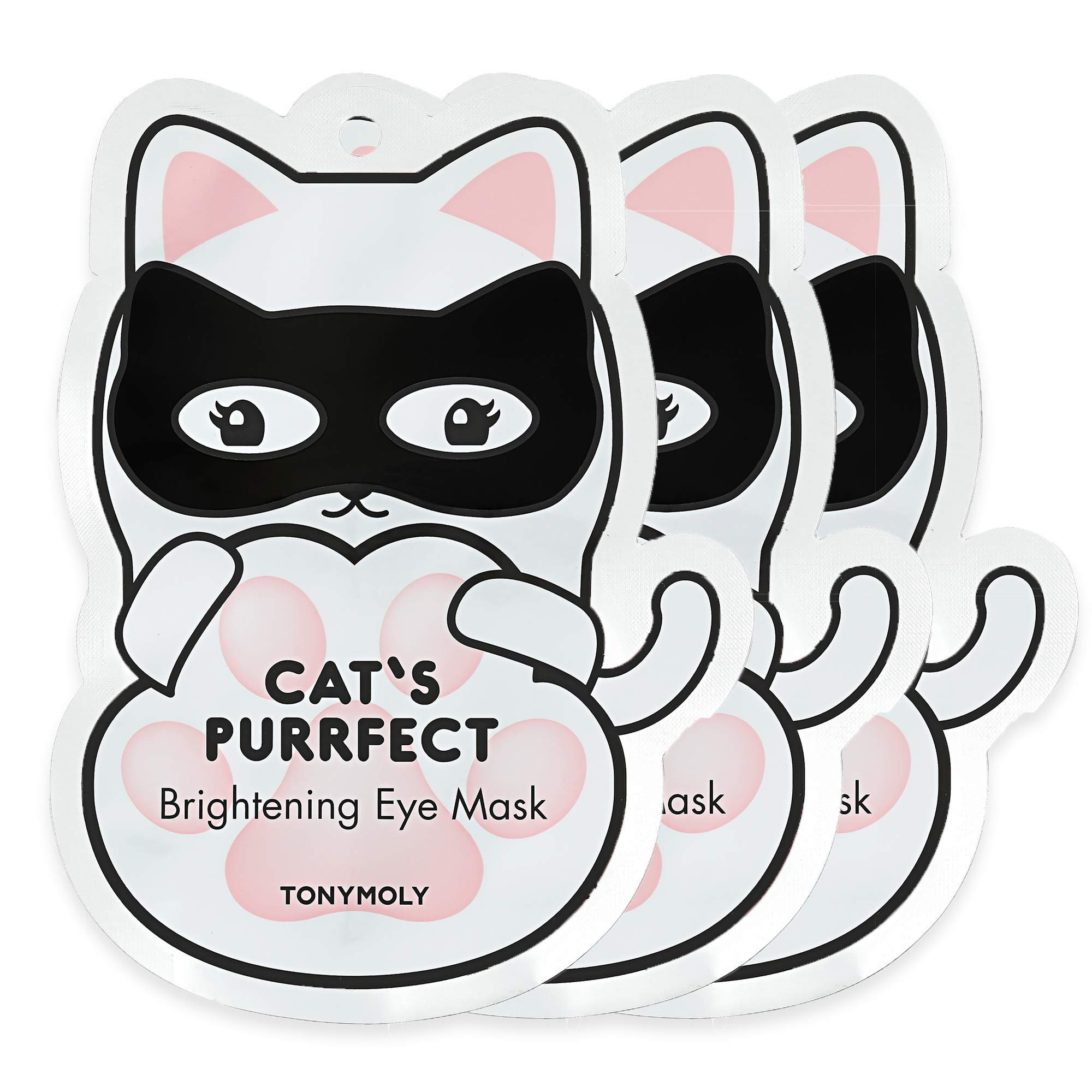 TONYMOLY Cat's Purrfect Eye Mask – Hydrating & Strengthening Under Eye Patches with Milk Protein, Soothes Puffiness, Dark Circles & Fine Lines, 3 ct