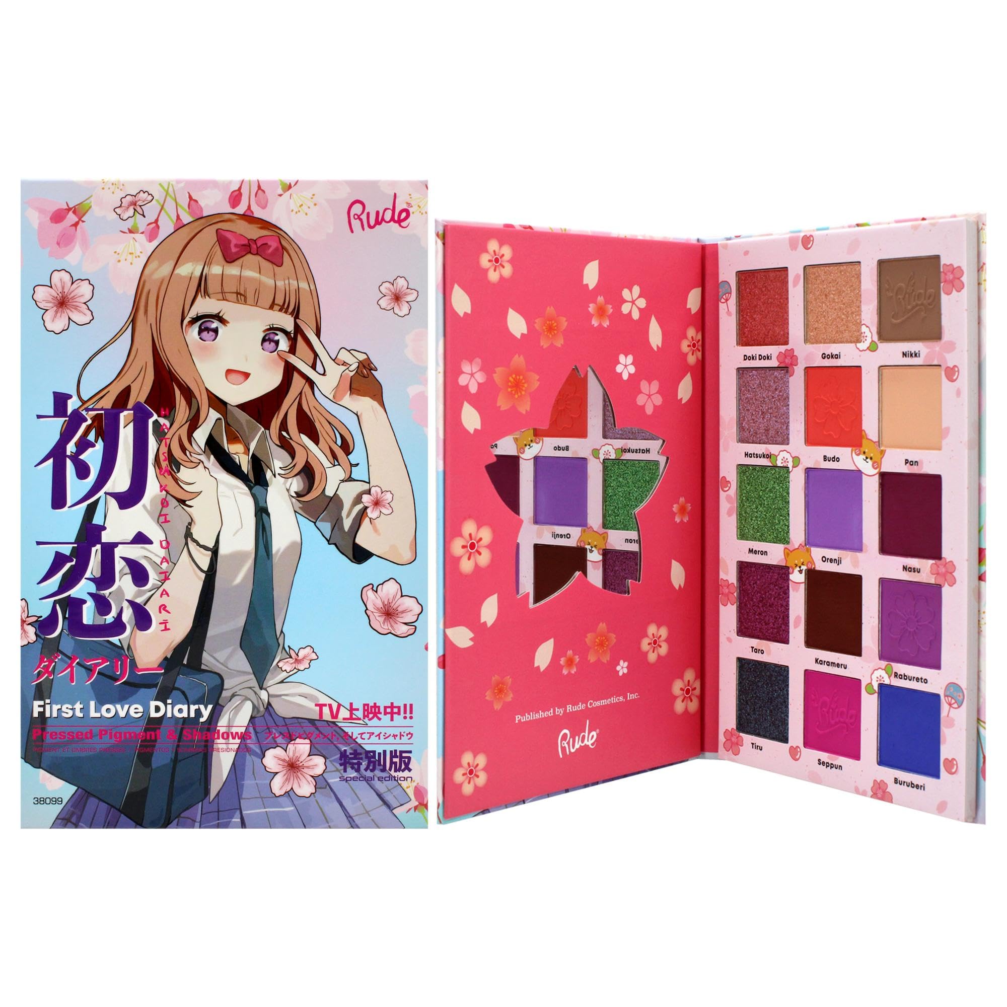 RUDE Manga Collection Pressed Pigments & Shadows - First Love Diary