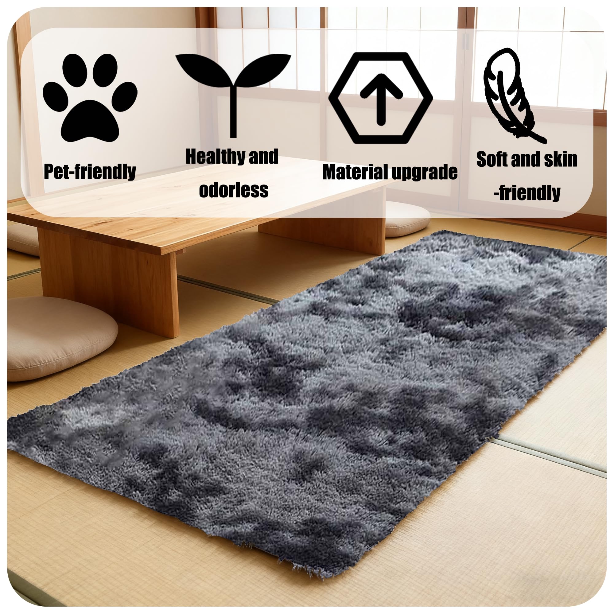 Amazon.co.jp: カーペット 80 x 240 cm 抗菌防臭防ダニ滑り止め付き