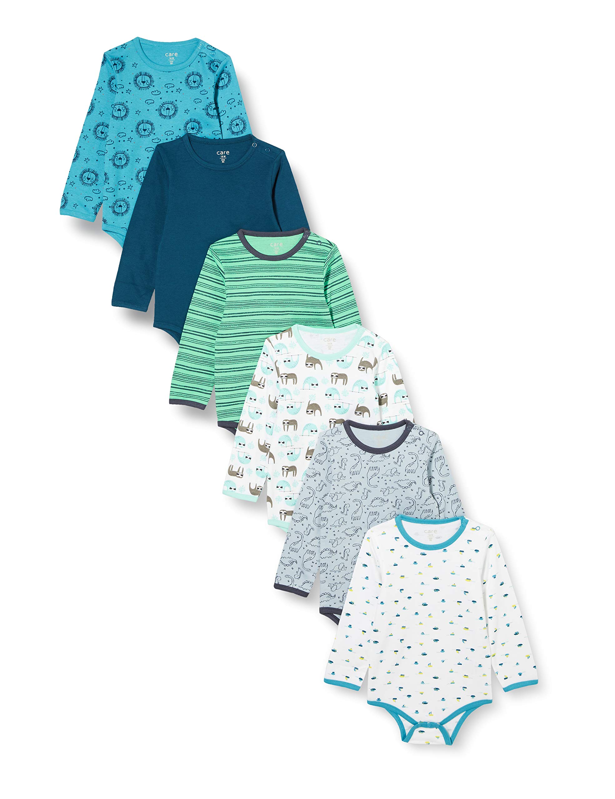 Care, Body Bebe Manga Larga, Ombro Blue (747), 56