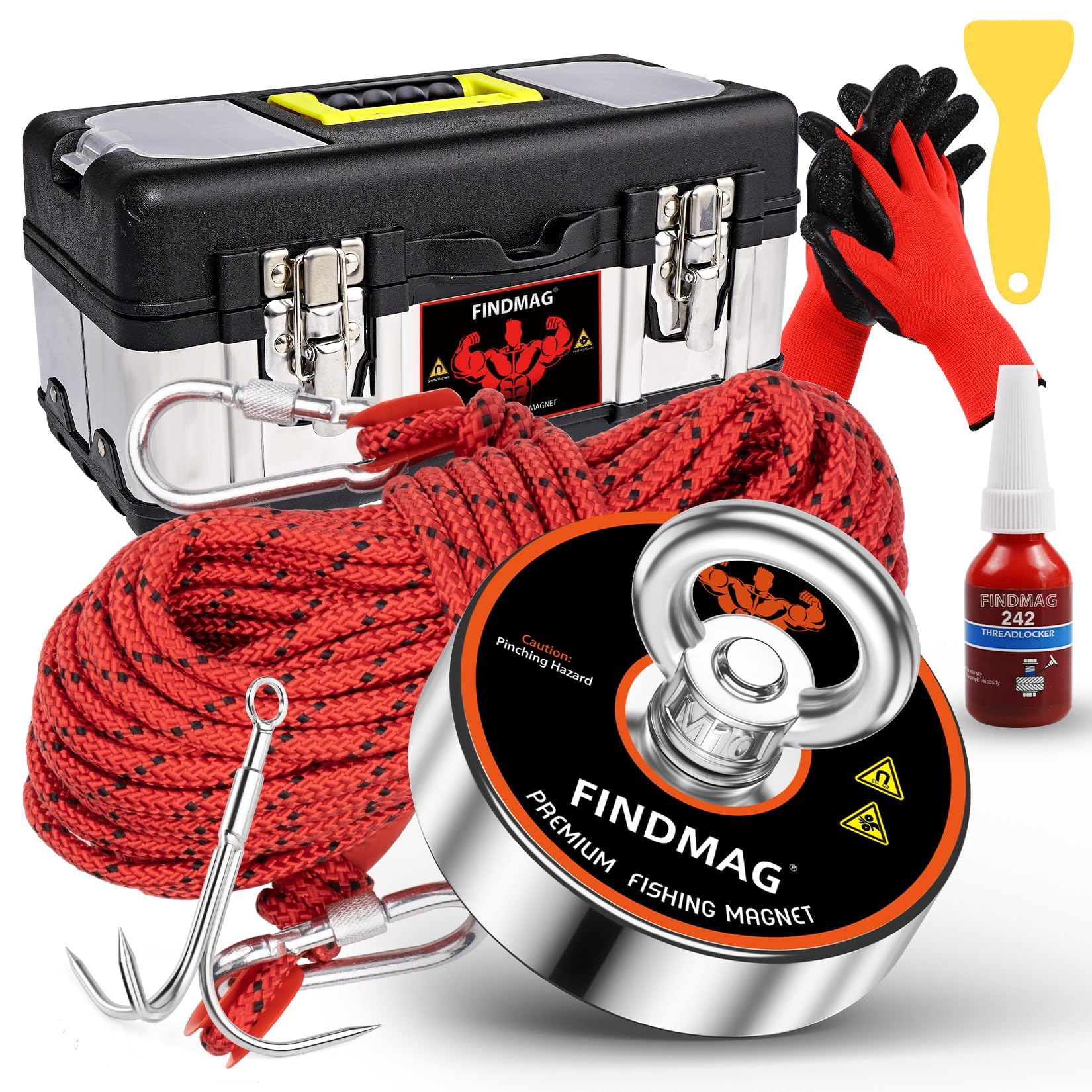 FINDMAG 1000 LBS Magnet Fishing Kit -8 FINDMAG 1000 LBS Magnet Fishing Kit -8