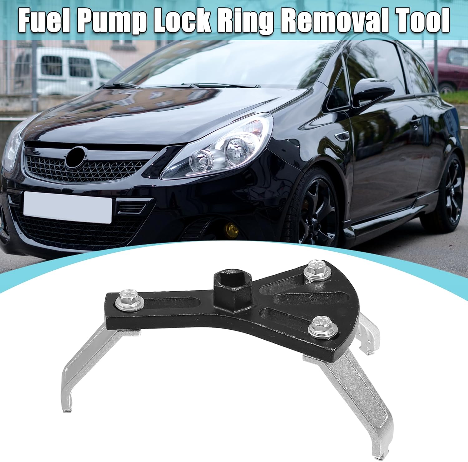 X AUTOHAUX 1 Set Car Fuel Pump Removal Tool Universal Adjustable Fuel Pump Lock Ring Tool Lock Ring Spanner