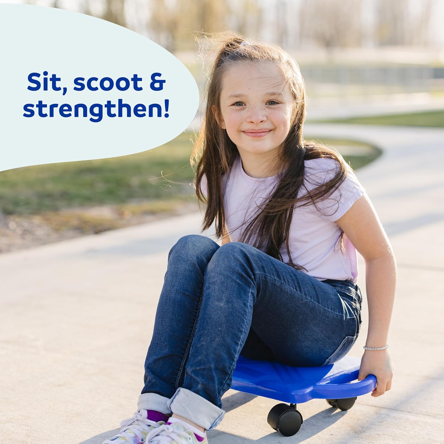 Fun and Function's Scooterboard with Handles for Kids with Gross Motor Skill Development and Motor Planning, Can Help Improve Balance, Posture and Coordination- Super Pack of 3