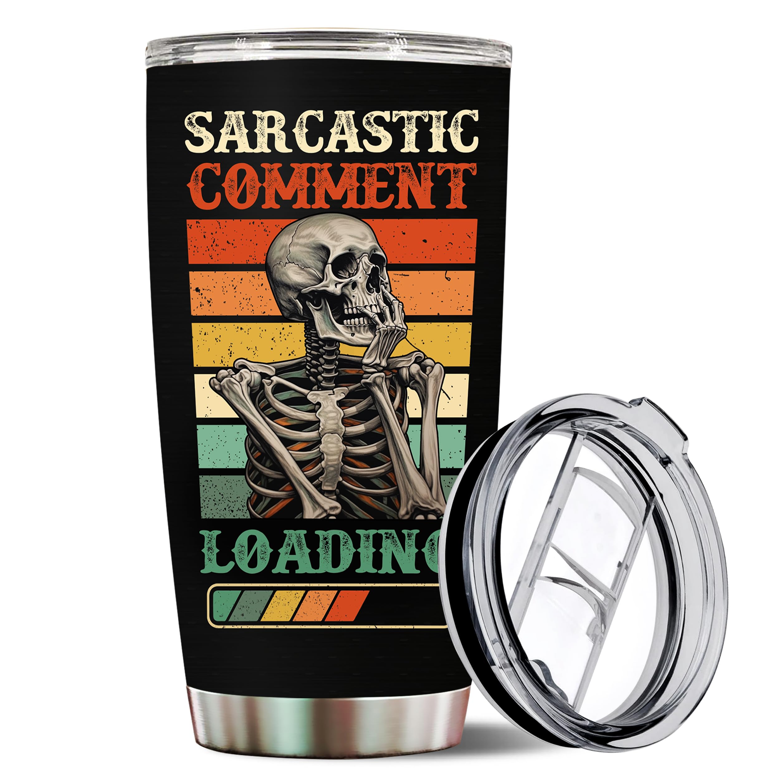 WONWIX Funny Gifts Sarcastic Comment Loading Travel Cup Coffee Mug Stainless Steel Tumbler 20oz Birthday Christmas Gag Gift For Men Women Friend Coworker Present Ideas for Work Bestie Boss
