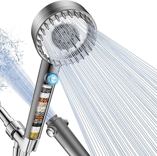 Miniatura 9 de Ion Drops Filtered Shower Head with Handheld, High Pressure Shower Heads with 3 Spray, Showerhead with Filters Hand held for Hard Water, Remove the