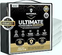 Vista 12 de Nuevo Kit Definitivo de 3 Piezas - Funda para Colchón a Prueba de Chinches Tamaño Individual 100% Algodón Superior + 2 Protectores de Almohada