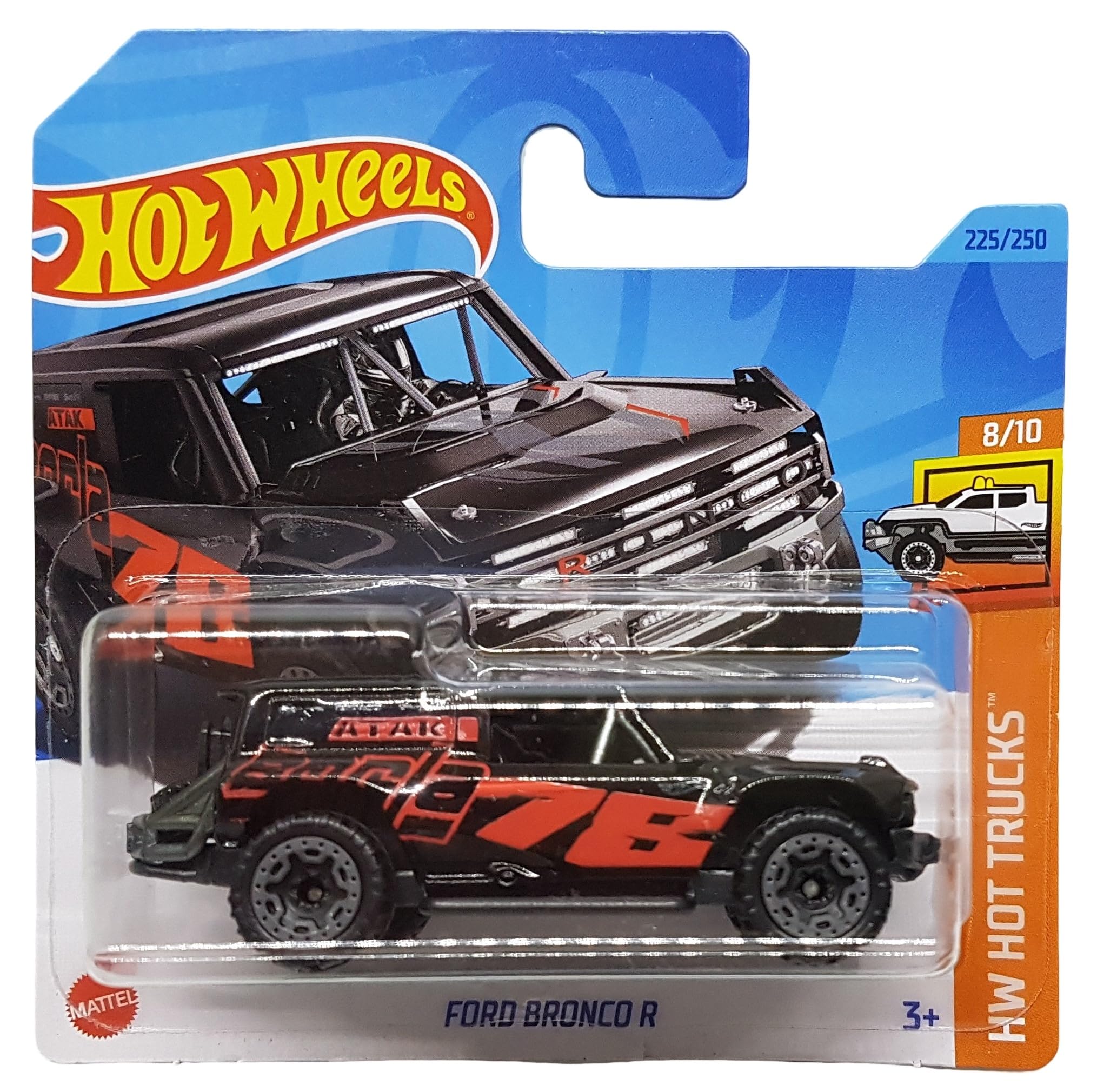 Hot Wheels - Ford Bronco R - HW Hot Trucks 8/10 - HKJ04 - Short Card - Borla - Toyo Tires - Mattel 2023
