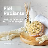 Vista 9 de MainBasics Cepillo corporal de cepillado en seco para drenaje linfático, piel seca, celulitis, circulación sanguínea con cerdas naturales