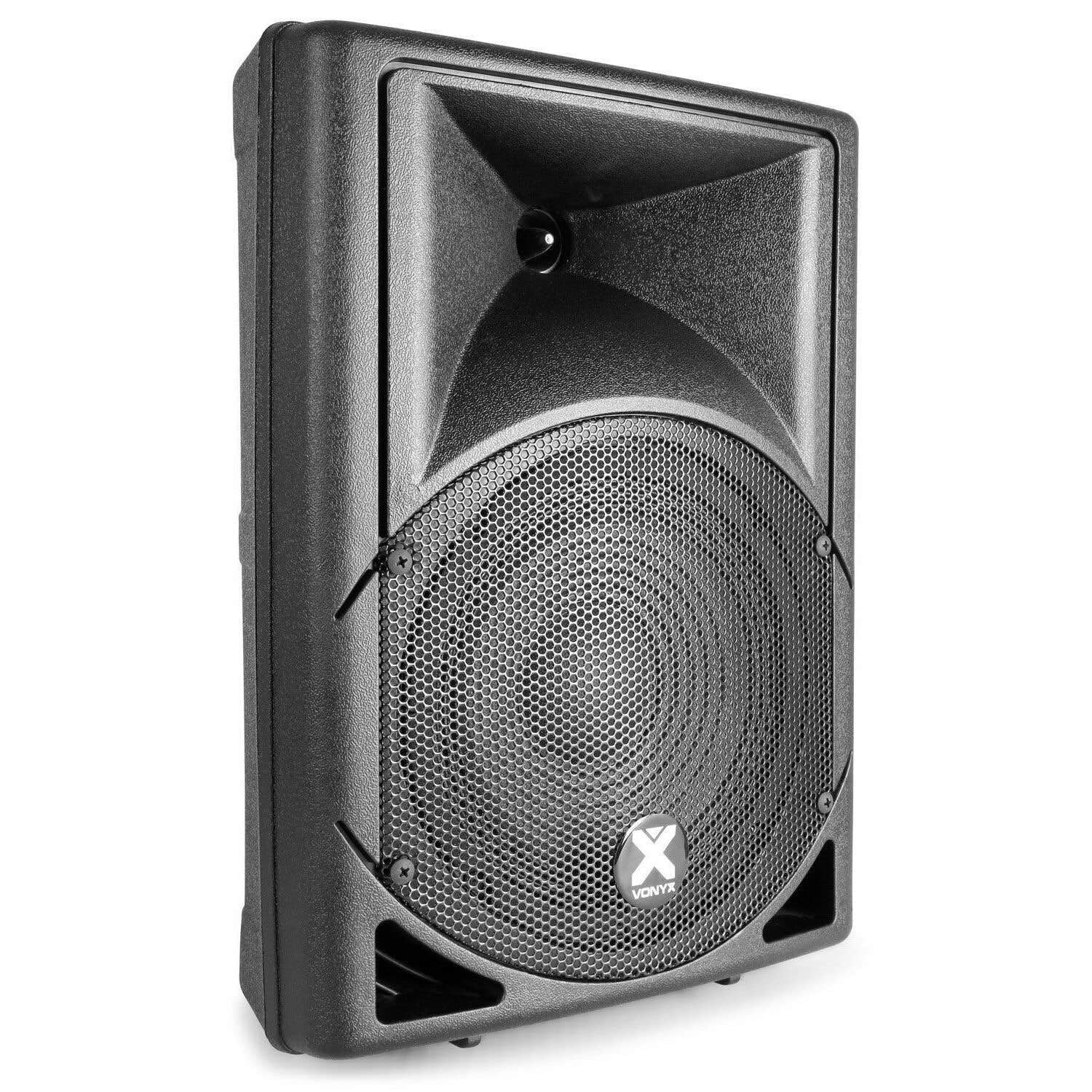 Vonyx VX800BT DJ Boxen Set 800 Watt Bluetooth 12 Zoll Subwoofer PA Anlage Komplettset Schwarz