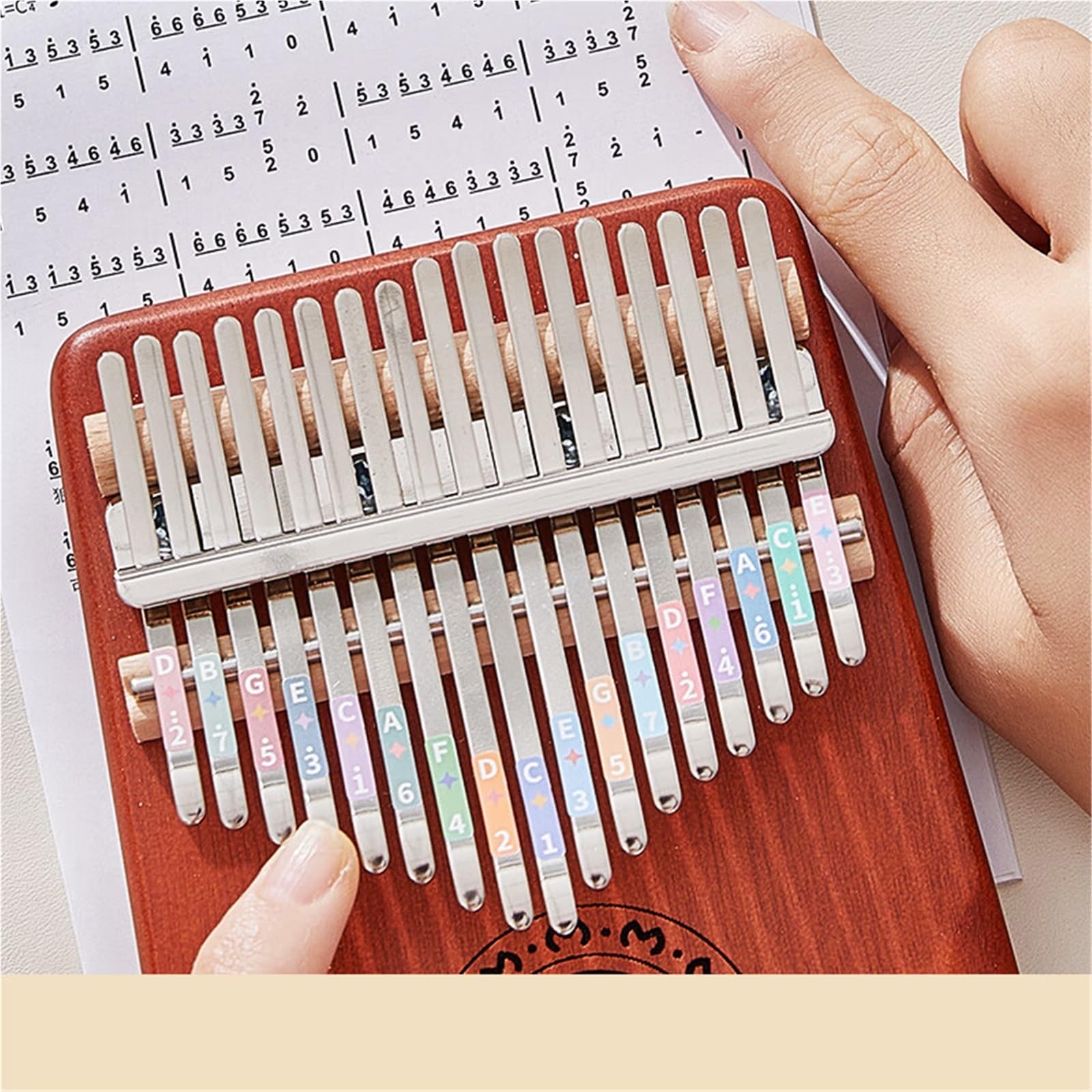 Kalimba 17 Nutowa W Tonacji C Instrument Z Litego Mahoniu Kalimba