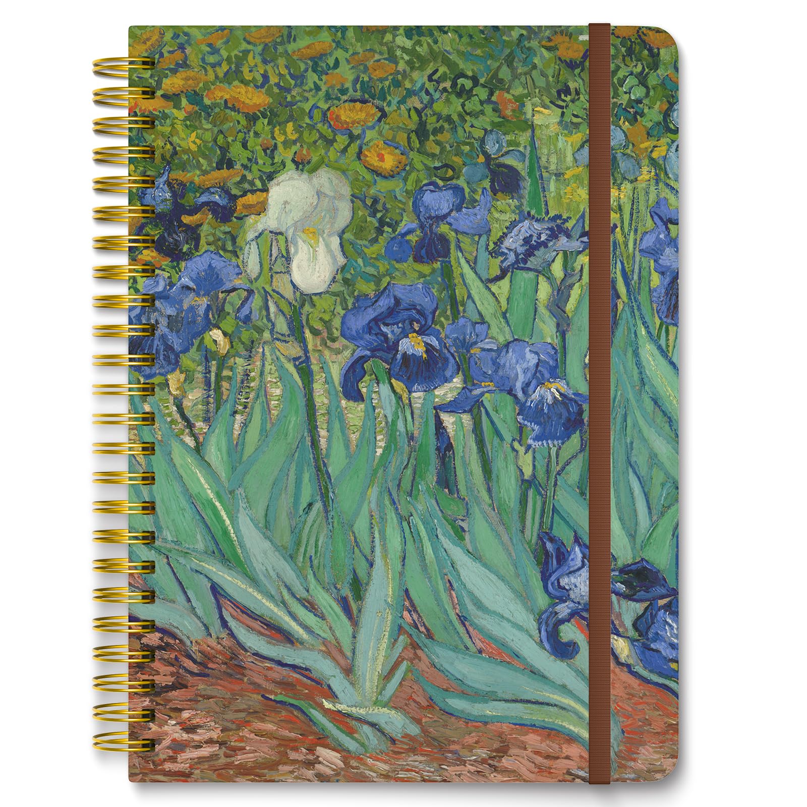 Hnogri Spiral Journal Notebook, Hardcover Lined Journal for Women Medium 6 x 8.4 in, 160 Pages Thick Paper