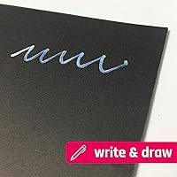 Vista 4 de 20 Sheets, Heavy Black Cardstock - 8.5" x 11", 110 lb (300 gsm)