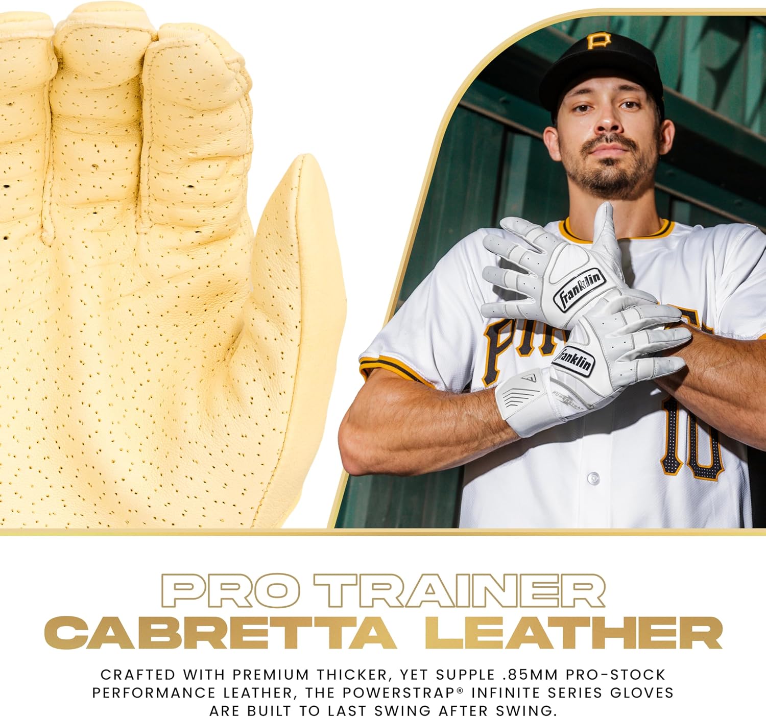 Franklin Sports MLB Batting Gloves - Infinite Powerstrap Baseball + Softball Long Cuff Batting Gloves - Adult + Youth