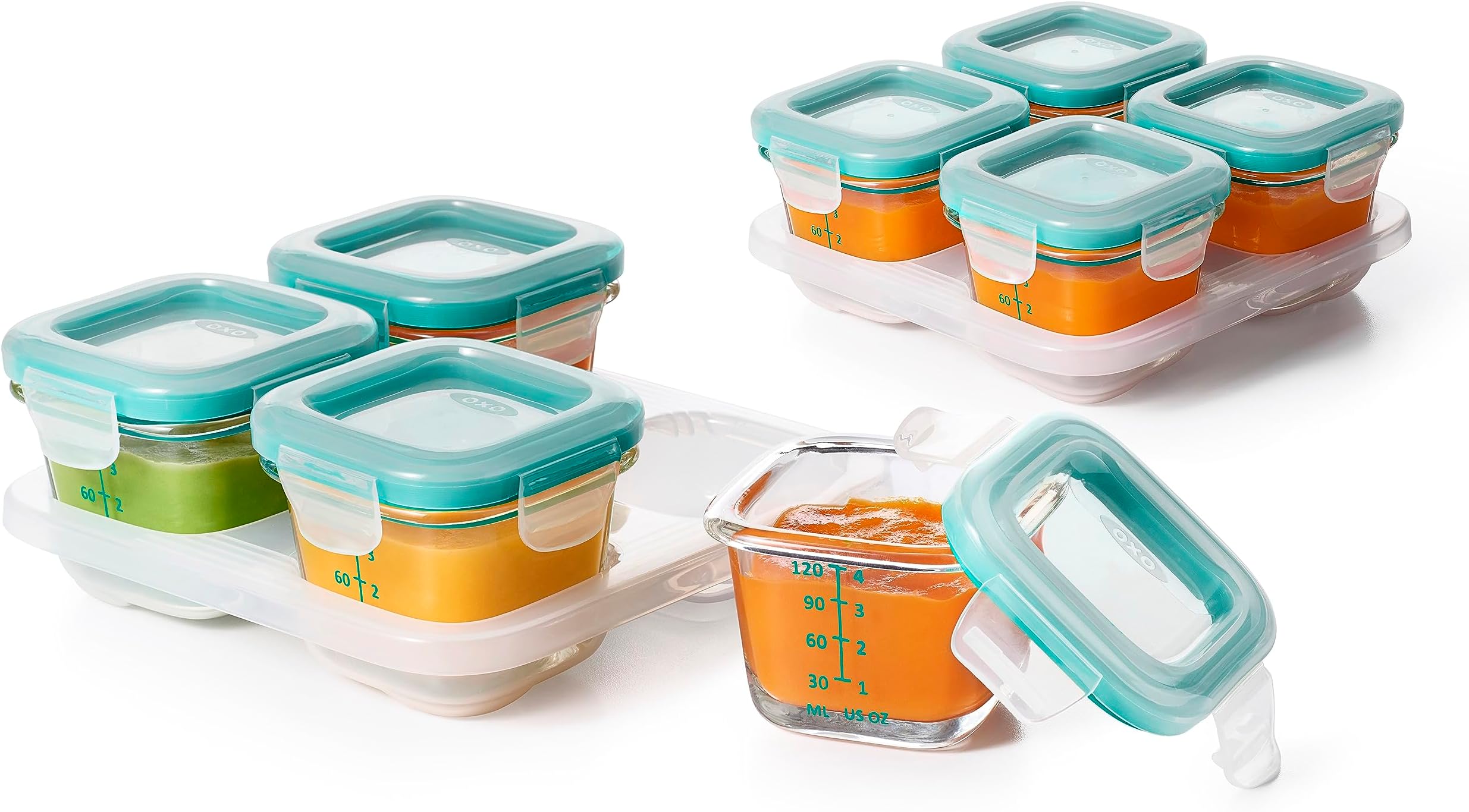 8pc Glass Baby Block Set
